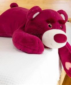 Gấu Bông Gấu Lotso Dâu Nằm Gối Ôm Cao Cấp