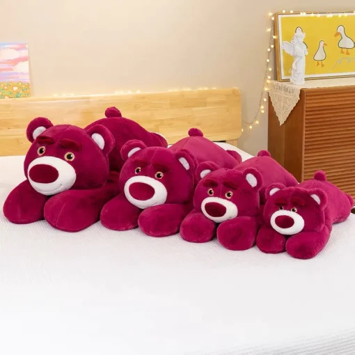 Gấu Bông Gấu Lotso Dâu Nằm Gối Ôm Cao Cấp - Image 3