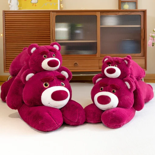 Gấu Bông Gấu Lotso Dâu Nằm Gối Ôm Cao Cấp - Image 2